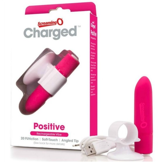 Screaming O RECHARGEABLE MASSAGER - POSITIVE - rozā