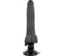 Basecock Reālistisks vibrators ar pulti melns 19 CM