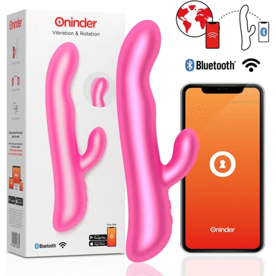 Oninder Vibrators ar klitora stimulātoru rozā