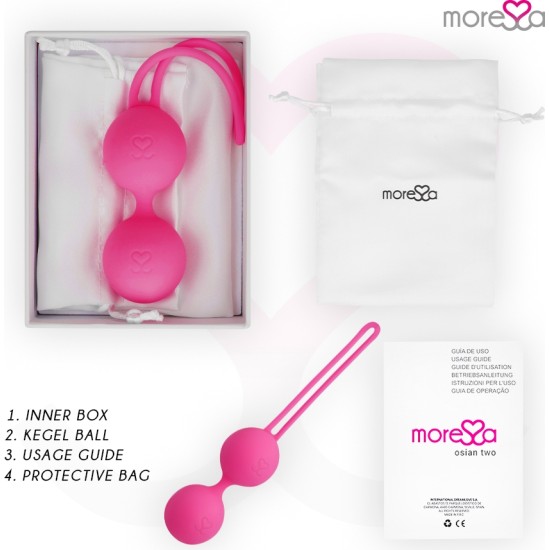 Moressa Silikona vaginālās bumbiņas rozā