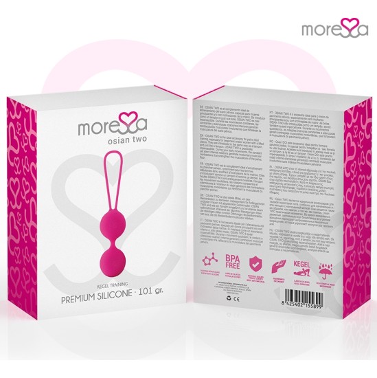 Moressa Silikona vaginālās bumbiņas rozā