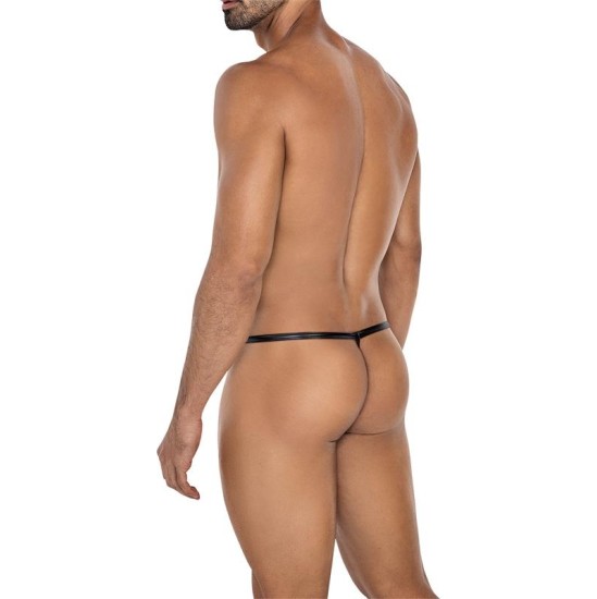 Cut4Men C4MSPX24 Crossed String Black Cuir