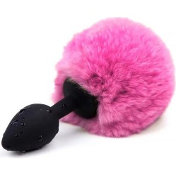 Afterdark Butt Plug with Pompon Pink Size S