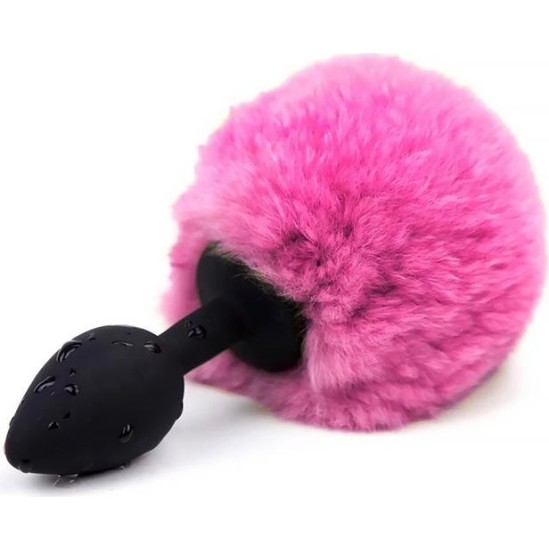 Afterdark Butt Plug with Pompon Pink Size S