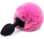 Afterdark Butt Plug with Pompon Pink Size S