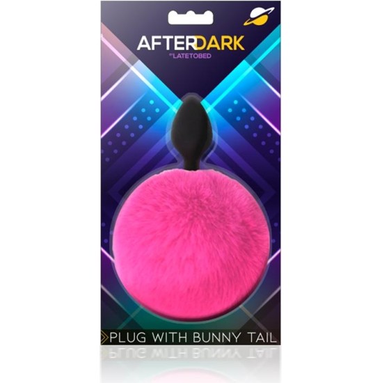 Afterdark Butt Plug with Pompon Pink Size S