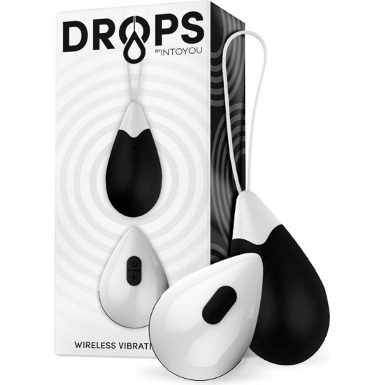 Drops Vibrating Egg Remote Control USB Silicone Black