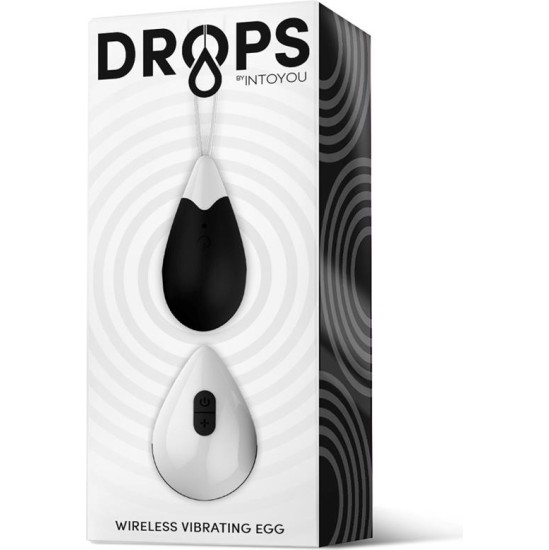 Drops Vibrating Egg Remote Control USB Silicone Black