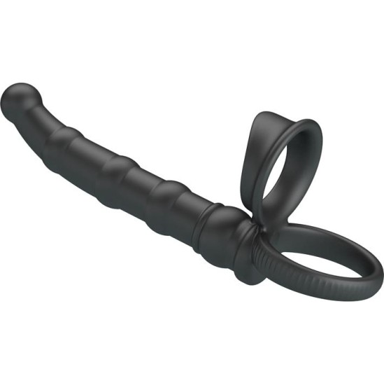 Prettylove Tatum Cock Ring with Vibrating Plug Plug