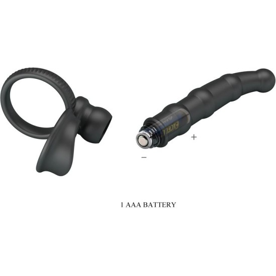 Prettylove Tatum Cock Ring with Vibrating Plug Plug