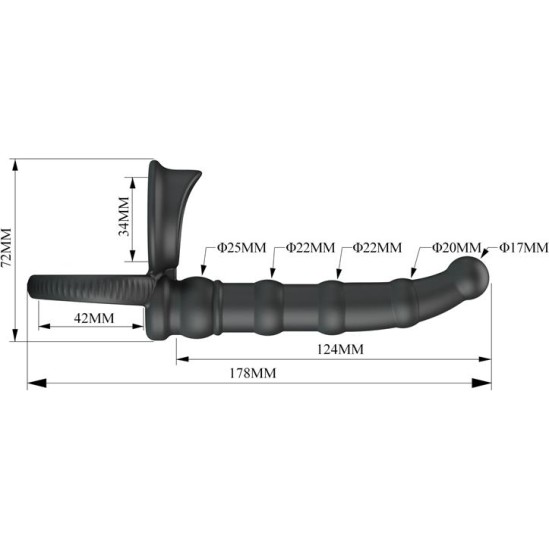 Prettylove Tatum Cock Ring with Vibrating Plug Plug
