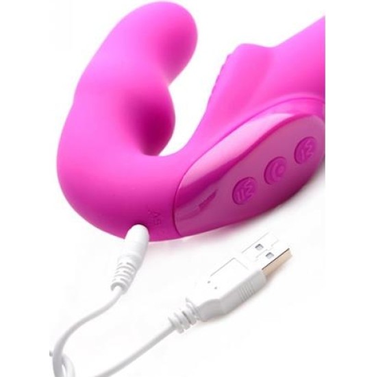 Strap U Evoke Vibrating Strapless Strap-On Pink