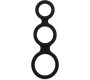 Latex Play Triple Cock Ring Black
