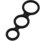 Latex Play Triple Cock Ring Black