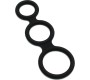 Latex Play Triple Cock Ring Black