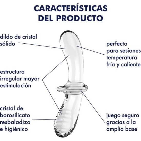 Satisfyer Stimulator Double Crystal Hot and Cold Clear