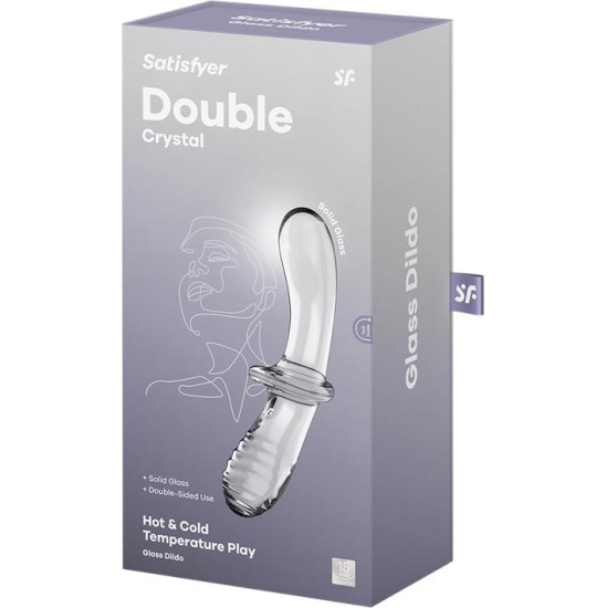 Satisfyer Stimulator Double Crystal Hot and Cold Clear