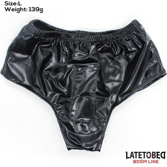 Latetobed Bdsm Line Elastic Briefs with Vibrating Dildo One Size