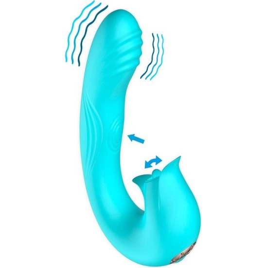 Intoyou Hydra Vibe with Pulsation and Clitoris Stimulating Tongue 3 Motors USB