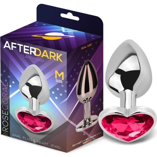 Afterdark Heart Shaped Butt Plug Rose Coral Size M