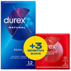 Durex Pack Natural 12 units and Sensitive Soft 3 units