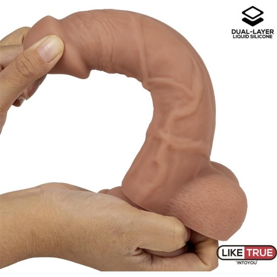 Liketrue Realistic Dildo Liquid Silicone Dual Layer 8