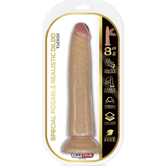 Liketrue Tucker Realistic Articulable-Posable Dildo 8.2 Flesh