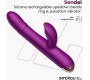 Intoyou App Series Sendel Vibe with Up and Down Internal Beads Ring and Pulsation with App