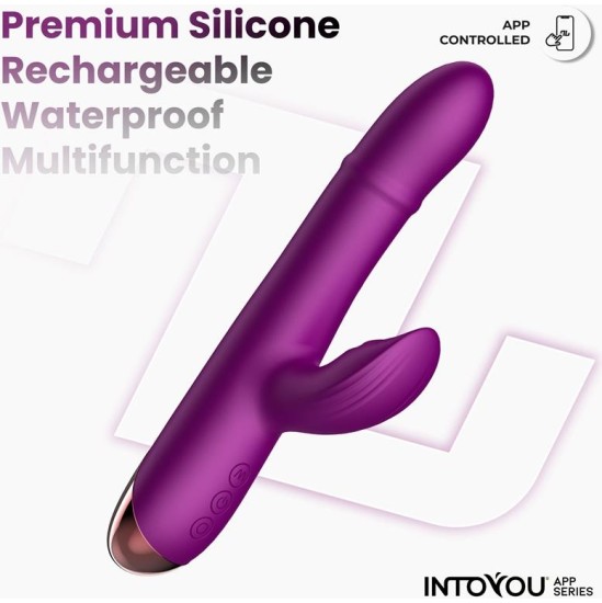 Intoyou App Series Sendel Vibe with Up and Down Internal Beads Ring and Pulsation with App