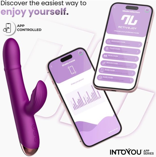 Intoyou App Series Sendel Vibe with Up and Down Internal Beads Ring and Pulsation with App