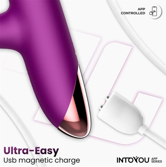 Intoyou App Series Sendel Vibe with Up and Down Internal Beads Ring and Pulsation with App