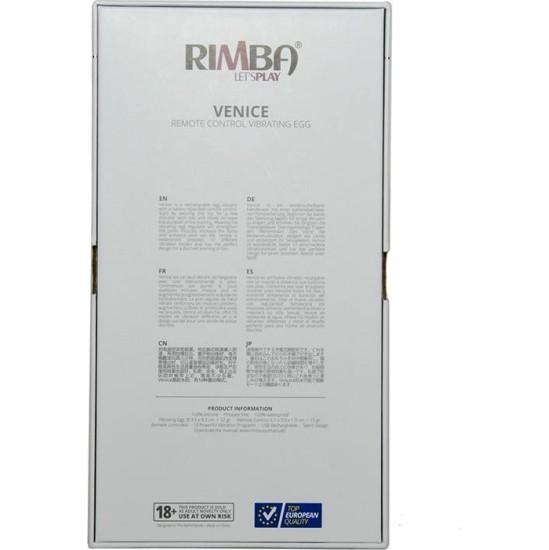 Rimba Toys Egg Vibrator with Remote Control Venice Purple