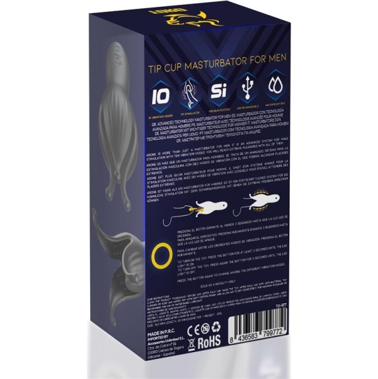 Minothor Krone Tip Cup Masturbator for Men Silicone USB