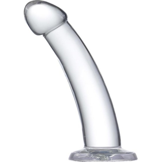 Glazed Curved Dildo Crystal Material 16 cm