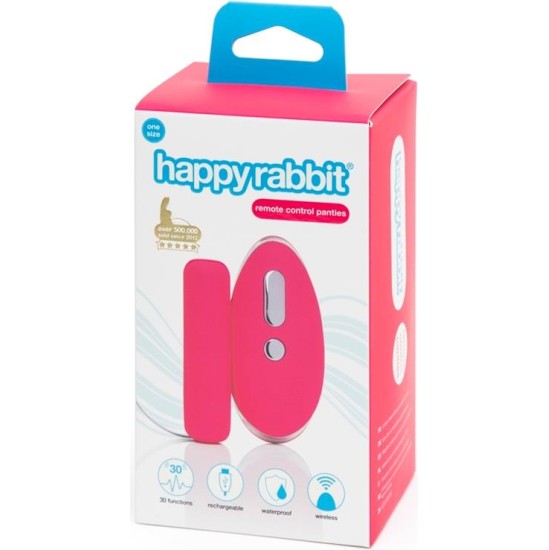 Happy Rabbit Panty Stimulator Remote Control USB Pink