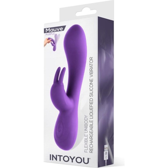 Intoyou Mauve Mauve Liquefied Silicone Unibody Vibe USB Purple