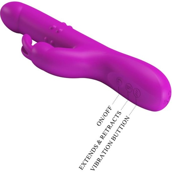 Prettylove Reese Vibe with Internal Beads and Thrusting USB