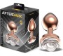Afterdark Rosegold Metal Anal Plug with White Rose Base - Size S
