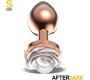 Afterdark Rosegold Metal Anal Plug with White Rose Base - Size S