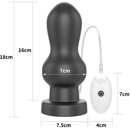 Lovetoy Vibrating Anal Plug King Sized 7 Black
