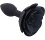 A-Gusto Rose Silicone Butt Plug Black