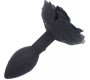 A-Gusto Rose Silicone Butt Plug Black