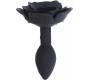 A-Gusto Rose Silicone Butt Plug Black