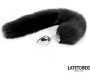 Latetobed Bdsm Line Anal plug with tail Black 40 cm