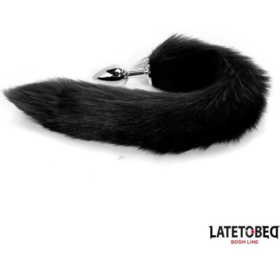 Latetobed Bdsm Line Anal plug with tail Black 40 cm