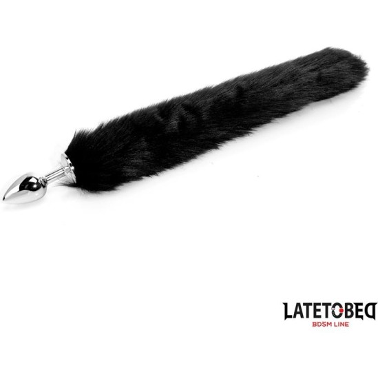 Latetobed Bdsm Line Anal plug with tail Black 40 cm