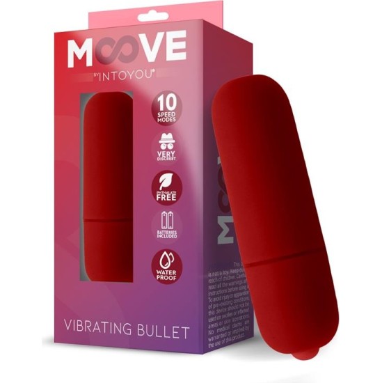 Moove Vibrating Bullet 10 Functions Red