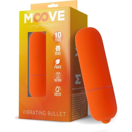Moove Vibrating Bullet 10 Speeds Orange