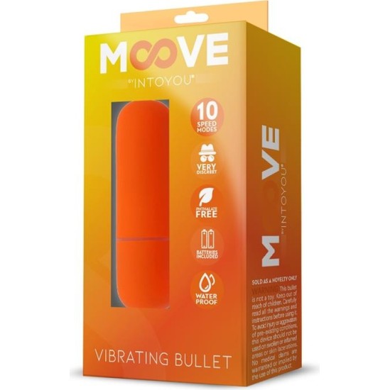 Moove Vibrating Bullet 10 Speeds Orange