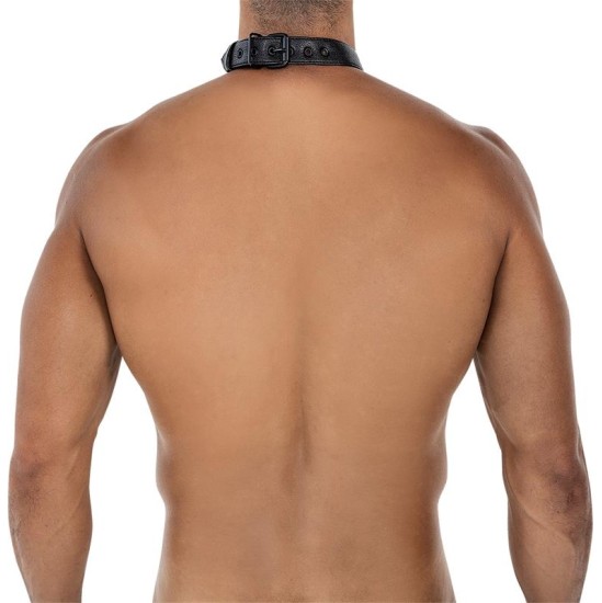 Cut4Men BL4CK08 C-Ring Body Collar Blackleatherlike One Size